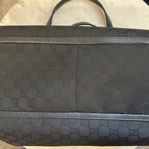 Gucci Black Tote Bag Signature monogram *READ - Picture 4 of 12